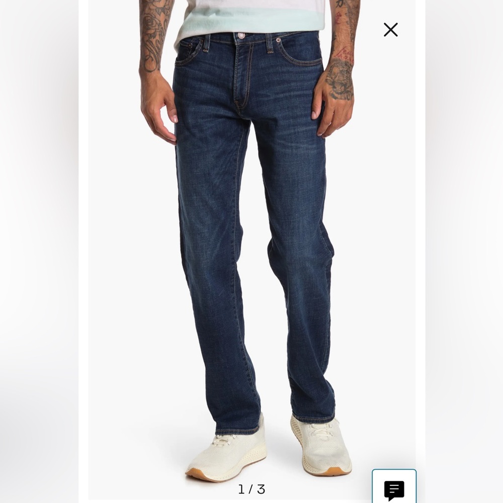 NWT Lucky Brand 221 Men's Deep Blue Straight Jeans 34x30